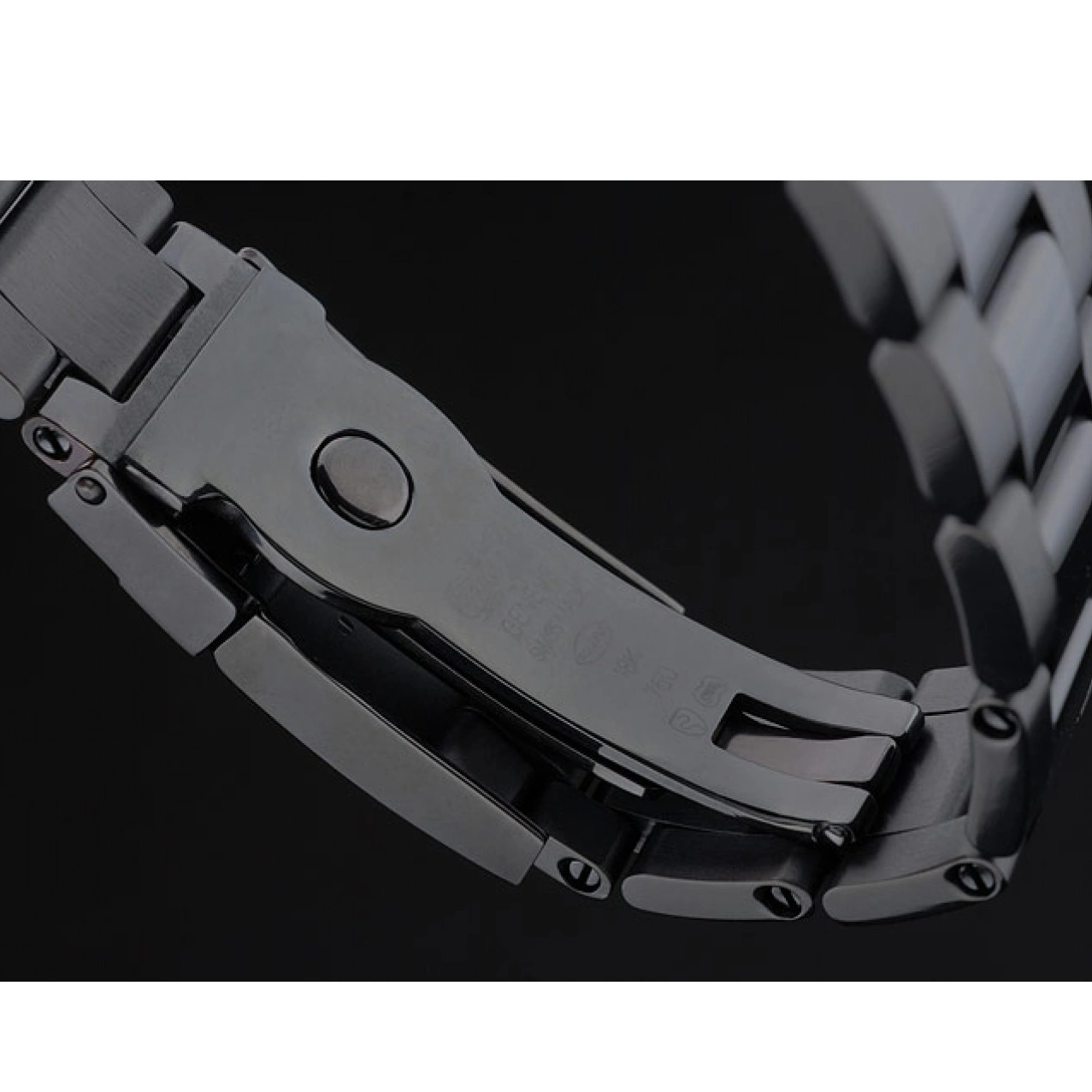 Aaa replica Plated Steel Daytona Stainless 80246 Black Rolex Ion Black Tachymeter Green Strap Dial 0710